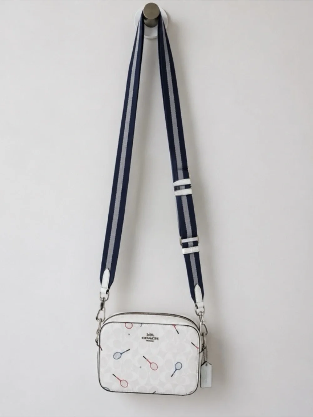 Coach Leather Camera Crossbody Bag Tennis Rackets